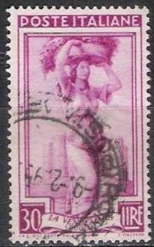 Italia 1950 Scott 559 Sello º Oficios La Vendemmia La Vendimia Puglia 30L Timbre Italie Italy Stamp Francobollo 